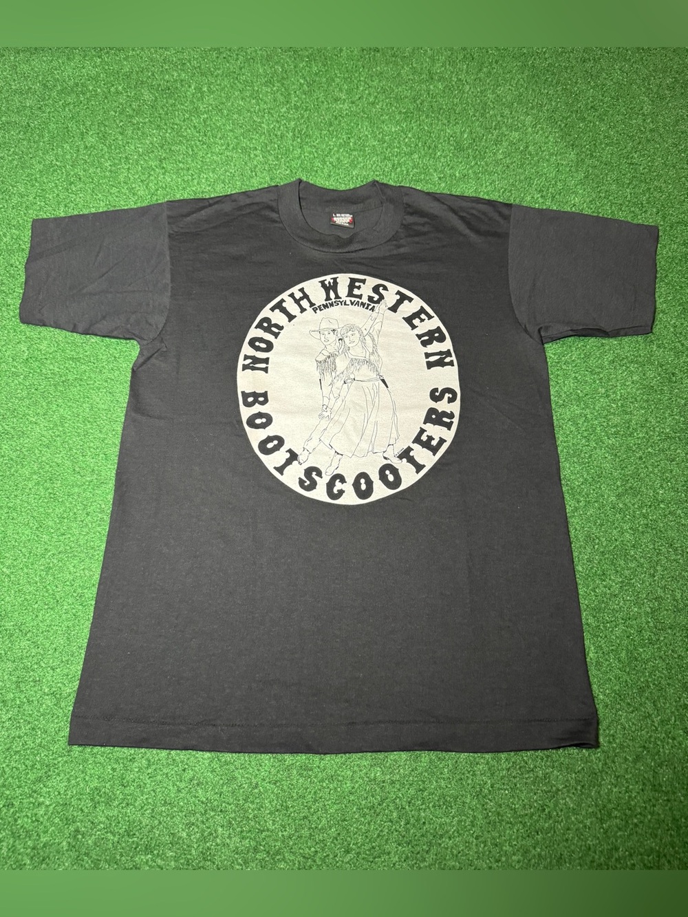 Boot Scooter Vintage T Shirt Square Dancing Western Dance M/L Black Shirt
